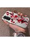 Samsung Galaxy A35 Compatible Silicone Edge Hard Back Case Couple Phone Case with Floral Pattern - 2