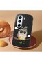 Tecno Camon 40 Compatible Case Camera Protector Black Silicone Couple Phone Case Owl Patterned - 2