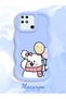 Redmi 10C Compatible Case Camera Protector Blue Silicone Couple Phone Case Cat Pattern - 2