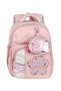 Twill Transparent Floral Butterfly Patterned Girls Nursery Kindergarten Preschool Bag with Small Mini Wallet Gift. - 2