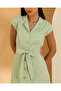 Women Mint Jacquard Midi Dress - 2