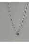 Vip Design Zircon Stone N Letter Xp Silver Color Necklace - 2