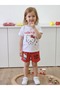 Girl's Kitty Printed Shorts Set - Red and White 18 Months - 6 Years