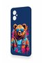 Omix X3 Compatible Bear Patterned Silicone Case with Glasses - 4