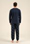 The Most Wonderful Time Father Son Navy Blue Long Sleeve Pajama Set Rp3937-A-V1 - 7