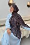 شال ناعم بنمط منقط باللون البني - 4