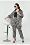 Black & Brown Zebra Print Modest Co-Ord Set Japanese Satin Premium Western Wear - 2