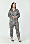 Black & Brown Zebra Print Modest Co-Ord Set Japanese Satin Premium Western Wear - 5