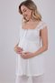 New Season Ecru Strappy Lace Special Design Summer 100% Cotton Maternity Pajama Set - 7
