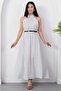 Halter Neck Leather Belted Polka Dot Dress K-261729 - 4