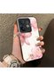 Vivo V60 5g Compatible Silicone Edge Hard Back Case Couple Phone Case with Floral Pattern - 3