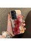 Samsung Galaxy S23 Compatible Silicone Edge Hard Back Case Couple Phone Case with Floral Pattern - 3