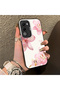 Oppo A5 5g Compatible Silicone Edge Hard Back Case Couple Phone Case with Floral Pattern - 3