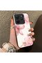 Redmi Note 14 Compatible Silicone Edge Hard Back Case Couple Phone Case with Floral Pattern - 3