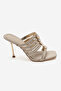 Beige Skin Women's Open Toe Special Design Thin Heeled Slippers Ivory - 2