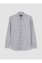 Southblue Navy Blue Regular Fit Striped Men's Textured Shirt - 5