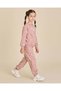 Girls Mauve Floral Jogger Track Pants - 5