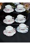 6-Person Porcelain Acar Leonce Coffee Cup Set - 4