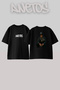 Eazy E Design Printed Oversize Black T-Shirt