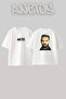 Drake_56 Design Printed Oversize White T-Shirt