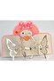 2-Piece Retro Swinging Butterfly Clasp Metal Silver - with Stars Around, 2 Clasps as a Gift - 2