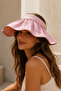 Women's Waterproof Sun Visor Wide Brim Uv Protection Summer Beach Hat Pink - 4