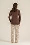 Women's Make Today Amazing Brown Long Sleeve Pajama Set Pc9274-S-V1 - 4