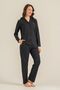 Women's Black Embroidered Shirt Pajama Set Pc9290-S-V1 - 3