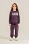 Girl's Printed Purple Long Sleeve Tracksuit Set Us2717-C-V2 - 7
