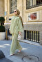 Women's Lined Tulle Suit with Ruffle Detail Pants Green - 4