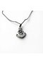 Chrome Plated Oil Cotton Cord with Ship Rudder and Anchor Figures Men's and Women's Necklace - 5