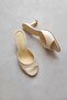 Best Women's Heeled Leather Sandals Yellow