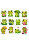 Cute Frog Sticker Set – Pack of 30 Different Design Decorative Stickers - 3