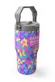 Pink Yellow Lavender Camouflage Patterned Folding Steel Thermos with Spout 600 ml 38901 - 3