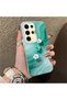 Samsung Galaxy S24 Ultra Compatible Silicone Edge Hard Back Case Couple Phone Case with Floral Pattern - 3