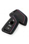 Bmw Compatible 1, 3, 5, 6, 7 Series, G32, G30, G20, G11, & X1, X3, X5, X6, X7, & Z4, m Silicone Patterned Stripe Key Case (Black Red) - 3