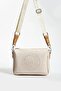 Cream Tan Medium Size Thick Strap Daily Crossbody Women's Shoulder Bag 6009MH - 2