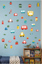 Homes and Cars Decorative Children's Room Wall Sticker Set 31 Pieces - 4