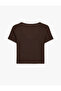 Short Sleeve Slim Fit Buttoned Camisole Lace Detailed Crew Neck T-Shirt - 2