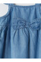 Lcw Baby Blue Square Collar Bowknot Baby Girl Jean Dress - 3