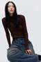 Glittery turtleneck top - 3