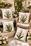 Embroidered Flowers Patterned 4-Piece Throw Pillow Cover Set - 2