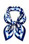 Blue patterned women's scarf bandana 50x50 cm standard size hair neck bag accessory - 2