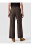 Lcwaikiki Classic Brown Plaid Wide Leg Women's Trousers - 4