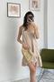 Keten Look Fabric Woven Dress with Adjustable Straps - 2