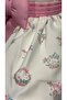 Girl's Special Occasion Dress - Floral Patterned with Big Bow - Ecru - 4
