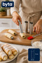 4 Piece Stainless Steel Rolled Dough Mold Set 12 cm 3 Cone Dessert Molds + Silicone Spatula Gift - 2
