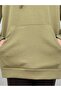 Çağıl Self-Stripe Kangru Pocket Hooded Sweatshirt-Mf1832 Pistachio Green - 4