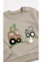 Baby Boy Seasonal Cotton 2-Piece Set Embroidered Patterned Sweatshirt and Sweatpants 6-12 Months - 3
