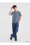 Two Mt Shop Quality Lcw Kids Indigo Polo Collar Stripe Detailed Boys' T-Shirt - 2